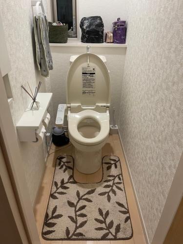 东京Bessalov Home 2nd room friendly house的浴室设有卫生间,地板上铺有地毯。