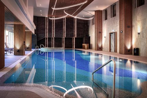 德鲁斯基宁凯德拉肯恩凯-维尔纽斯SPA酒店的在酒店房间的一个大型游泳池