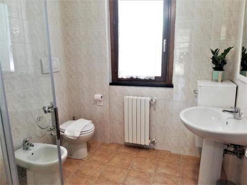 里奥马哲雷Amore Cove Apartment - Riomaggiore - 5 terre的一间带卫生间和水槽的浴室