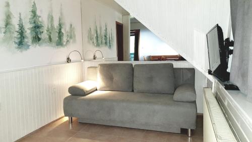 VitanjeApartma Bellevue Rogla的带沙发和电视的客厅