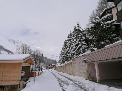 冬天的Appartement 8 couchages 45 m2 tout confort à la foux d'allos