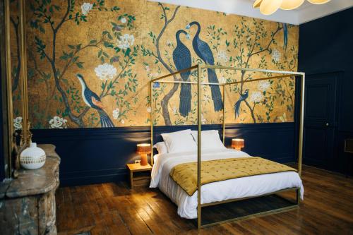 Hotel de Fouquet - Chambres d'hôtes客房内的一张或多张床位