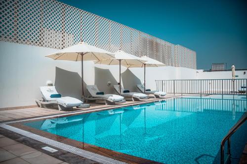 迪拜Suha Creek Hotel Apartment, Waterfront Jaddaf, Dubai的相册照片