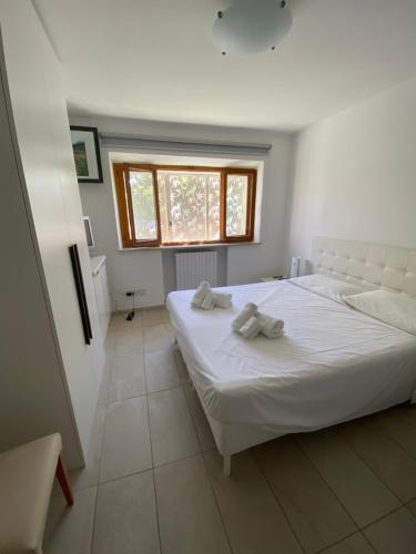 奥西莫阿菲塔卡米尔抗压旅馆的卧室配有白色的床和窗户。