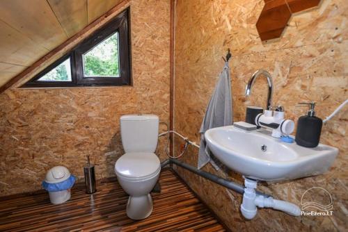 瓦雷纳House in nature的一间带卫生间和水槽的浴室