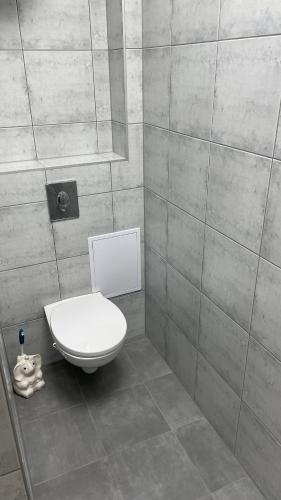 斯玛杰克托莱塞Simba Apartment B的一间位于客房内的白色卫生间的浴室