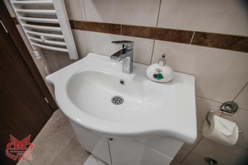 SvilajnacSOBE SVILAJNAC的白色浴室水槽和肥皂分配器