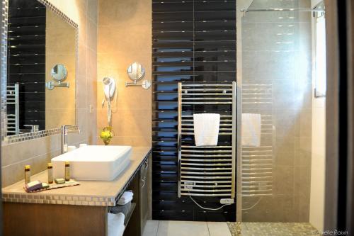 费里切托卡斯安娜利迪娅 - 魅力酒店的一间带水槽和淋浴的浴室