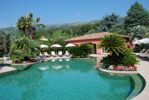 卡罗莱斯佩里多酒庄酒店的棕榈树度假村的游泳池