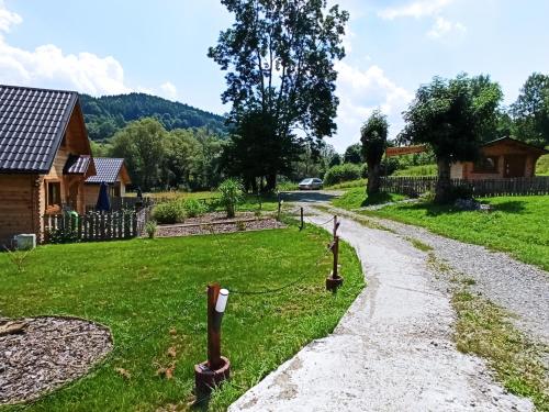 下乌斯奇基Dolina Rosy的通往带院子的房子的道路