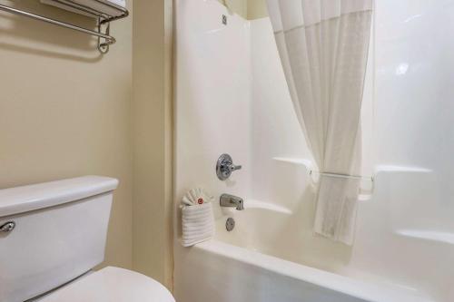 印第安纳波利斯印第安纳波利斯东康福特茵酒店的一间带卫生间和淋浴的浴室