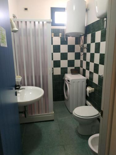 圣安德雷亚阿波斯托洛德洛约尼奥La Maison Du Parc的一间带卫生间和水槽的浴室