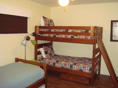 阿兰瑟斯港Peace of Paradise 406BH的一间卧室配有两张双层床。