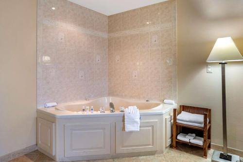 黑格斯敦黑格斯敦康福特套房酒店的带浴缸和盥洗盆的浴室