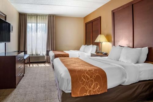 黑格斯敦康福特套房酒店客房内的一张或多张床位