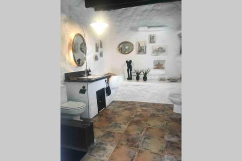 特吉塞Casa Alegria II的一间带卫生间和水槽的浴室