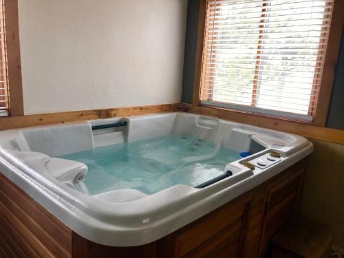埃斯蒂斯帕克Mountain Shadows Resort的蓝色的大浴缸