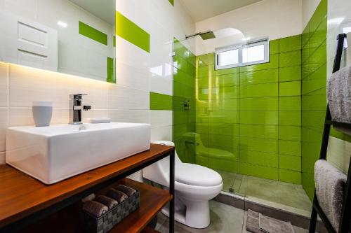 塔马林多Hotel Elixir的一间带水槽和卫生间的浴室