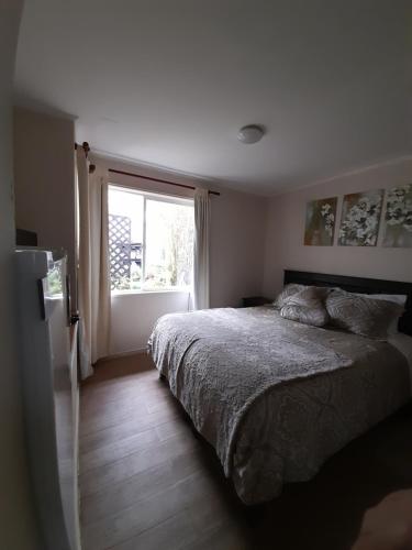 habitac privada Bed n Bkf Patagonia Norte - Puerto Varas Homestay - BnB Plus客房内的一张或多张床位