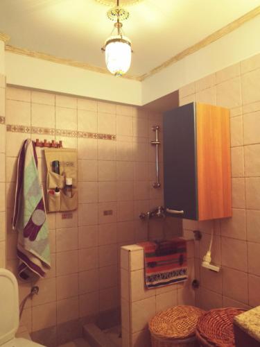 锡季罗卡斯特龙oniron的客房内设有带水槽和卫生间的浴室