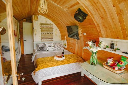 Glamping Cabañas Sharmont客房内的一张或多张床位