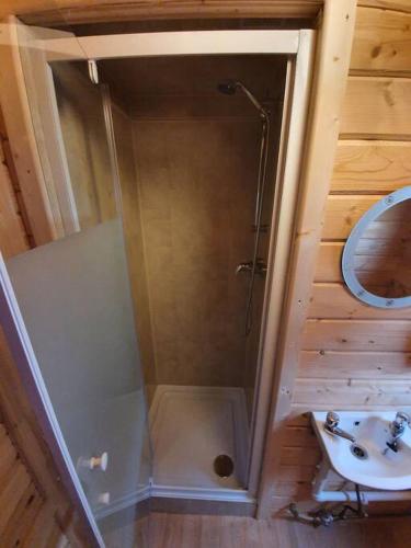 韦克斯福德17b DB Airbnb的带淋浴和盥洗盆的浴室