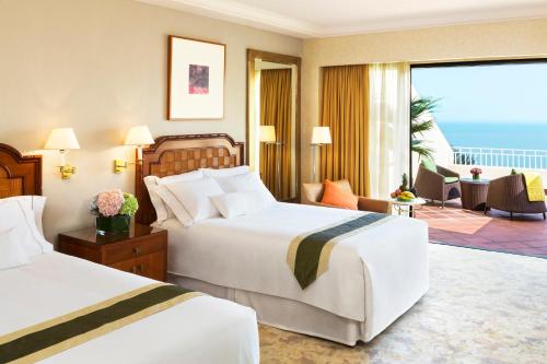 鹭环海天度假酒店客房内的一张或多张床位