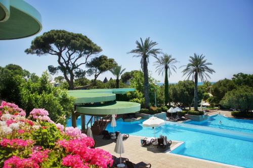 贝莱克Gloria Verde Resort - Kids Concept的一个带游泳池和棕榈树的度假村