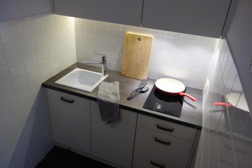 克拉科夫Sebastian Gold的一间带水槽和台面的小浴室