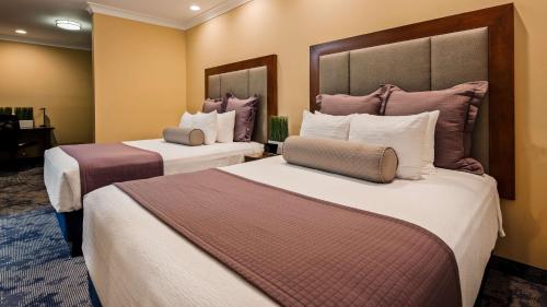 贝斯特韦斯特普拉斯阿维塔套房酒店客房内的一张或多张床位