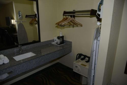 柯达柯达烟山塞维尔维尔州际公路戴斯汽车旅馆的一间带水槽和镜子的浴室