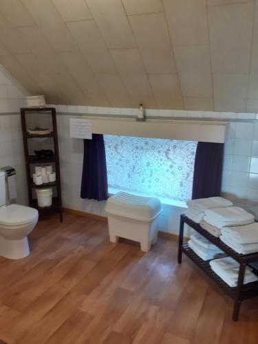 Bertem文塞斯拉斯克伯格III度假屋的一间带卫生间和窗户的小浴室