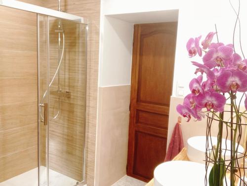 L’Alcalys - Maison de vacances au vert - Sans TV的一间浴室