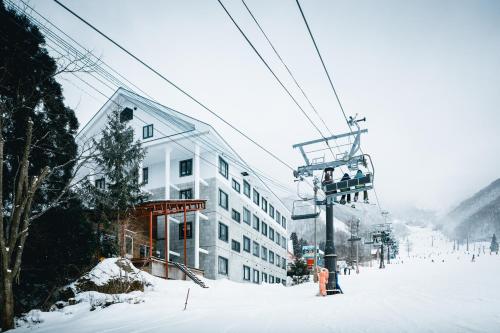 冬天的Tabist Condominium Hakuba Goryu