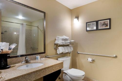 安克雷奇国际机场康福特套房酒店的一间浴室