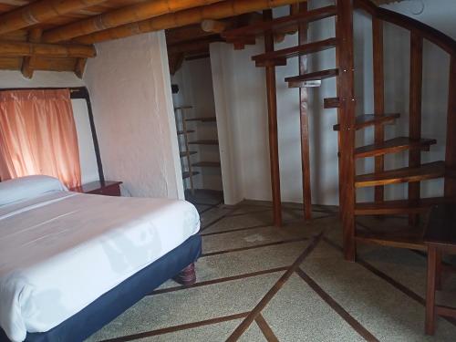 Cabañas El Manglar客房内的一张或多张床位