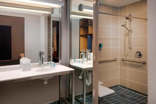 休斯敦画廊雅乐轩酒店的一间浴室