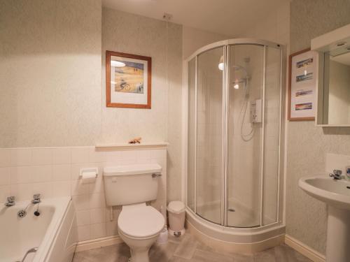 福里斯Aurora View的浴室配有卫生间、淋浴和盥洗盆。