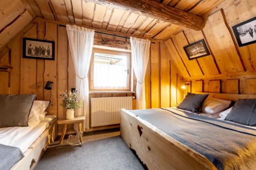 Domki Javorina客房内的一张或多张床位