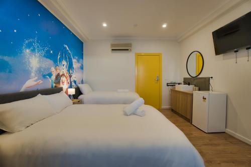 Dreamy Stays Accommodation - Private Rooms with Shared Bathrooms客房内的一张或多张床位