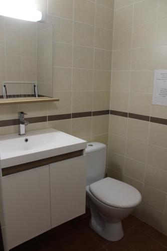 Saint-EstèveMas des Oliviers的浴室配有白色卫生间和盥洗盆。