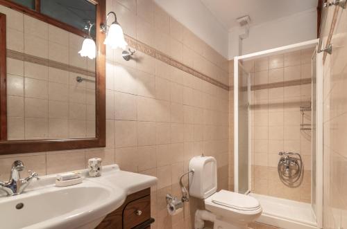 GállosMarni的一间带水槽、卫生间和淋浴的浴室