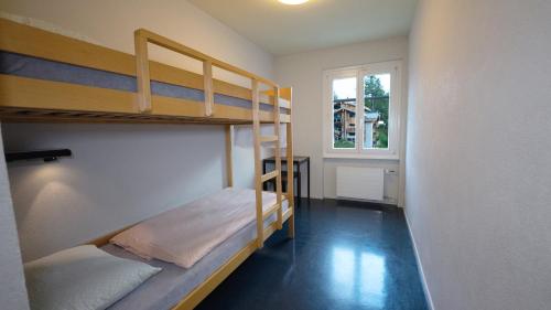 采尔马特采尔马特青年旅舍的客房设有两张双层床和一扇窗户。