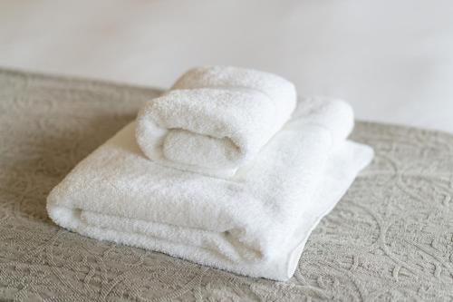 艾尔舍姆The Ironmongers Boutique accommodation的床上的白色毛巾