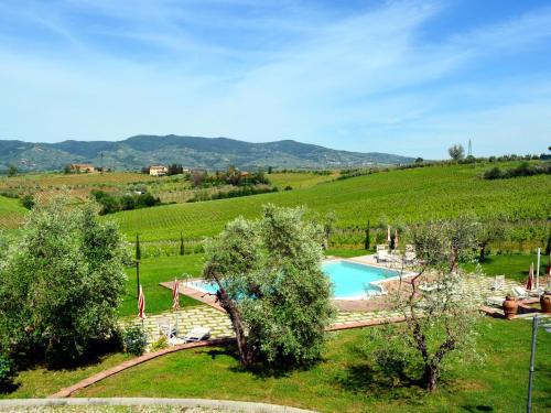 切雷托圭迪Holiday Home Borgo Fontana-7 by Interhome的享有游泳池的空中景致