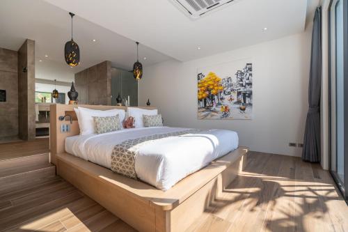 Labriz Ocean Villa - Tropical Modern Living客房内的一张或多张床位