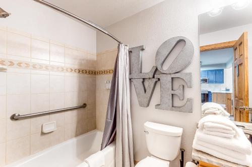 铜山Copper Valley 107的浴室设有卫生间和浴缸,并标有活字样。