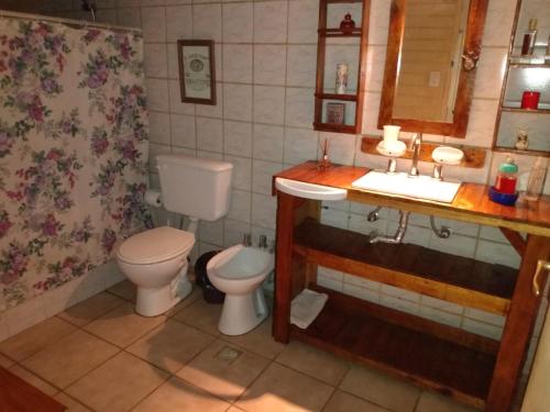 San IsidroCatamarca Hospedaje Star的一间带卫生间和水槽的浴室
