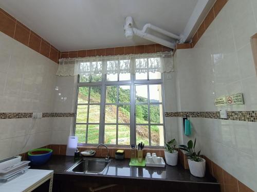 金马仑高原Dream 2的厨房设有水槽和窗户。