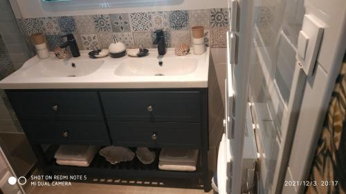 沙伯伊拉克雷迪尚度假屋的一间带冰箱水槽的浴室